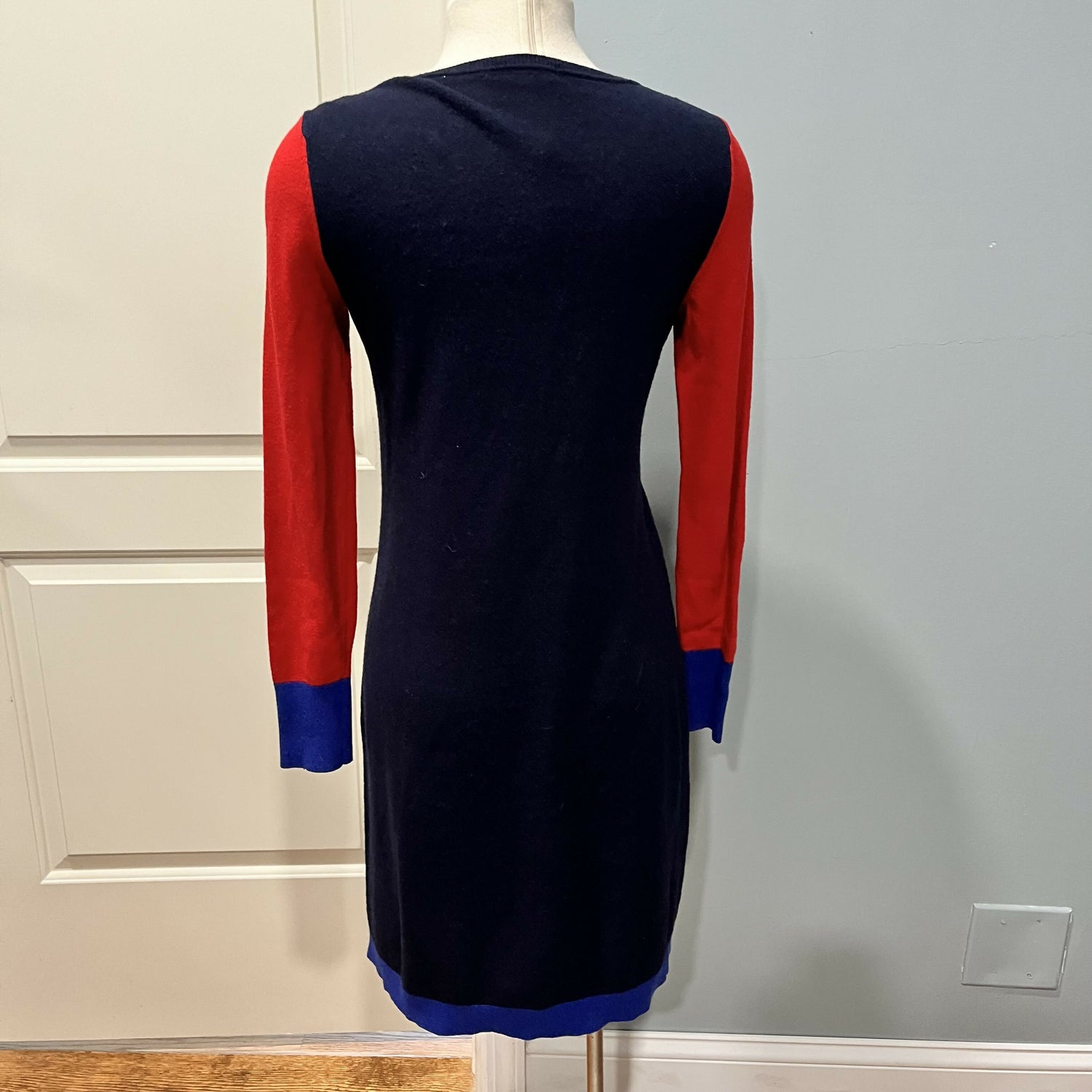 Boden Wool Blend Colorblock Sweater Dress - /Navy Multi - 6