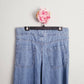 Rag & Bone High-Rise Canvas Belt Wide Leg Jeans - /Blue - 26