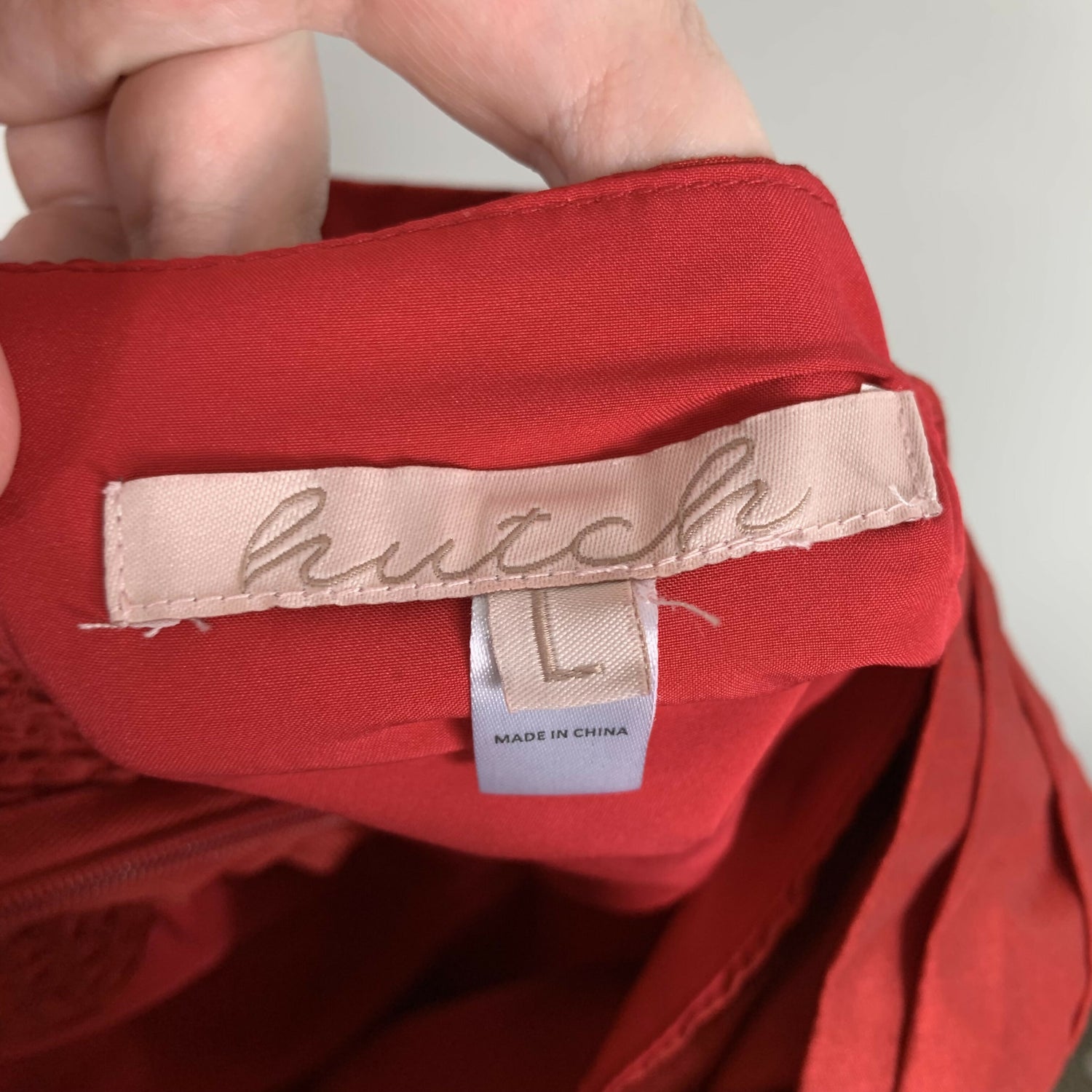 Hutch Este Pleated One Shoulder Bow Top - Red - L