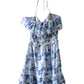 Kisuii Cosima Smocked Dress - Floral - Blue Multi - M