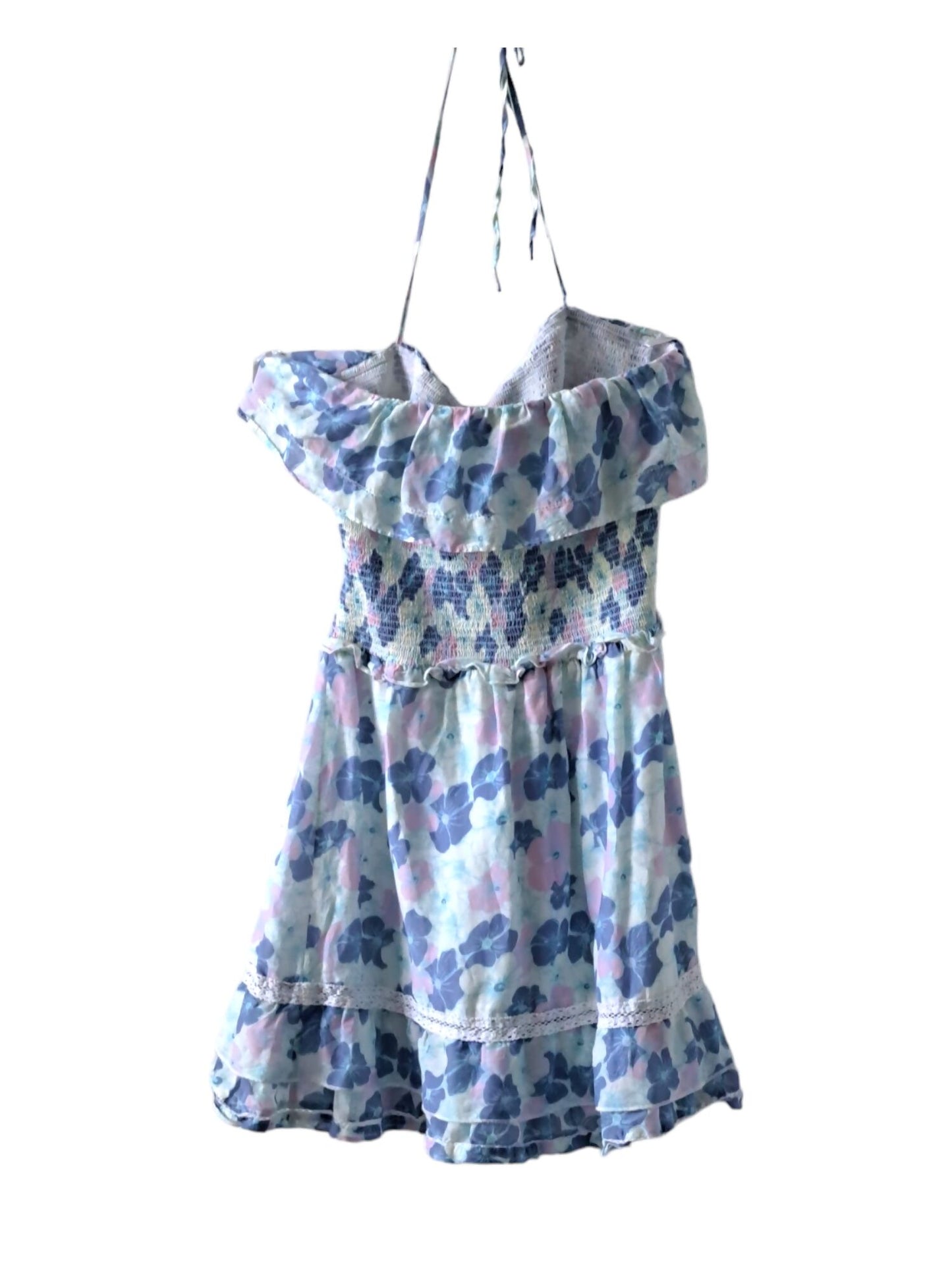 Kisuii Cosima Smocked Dress - Floral - Blue Multi - M