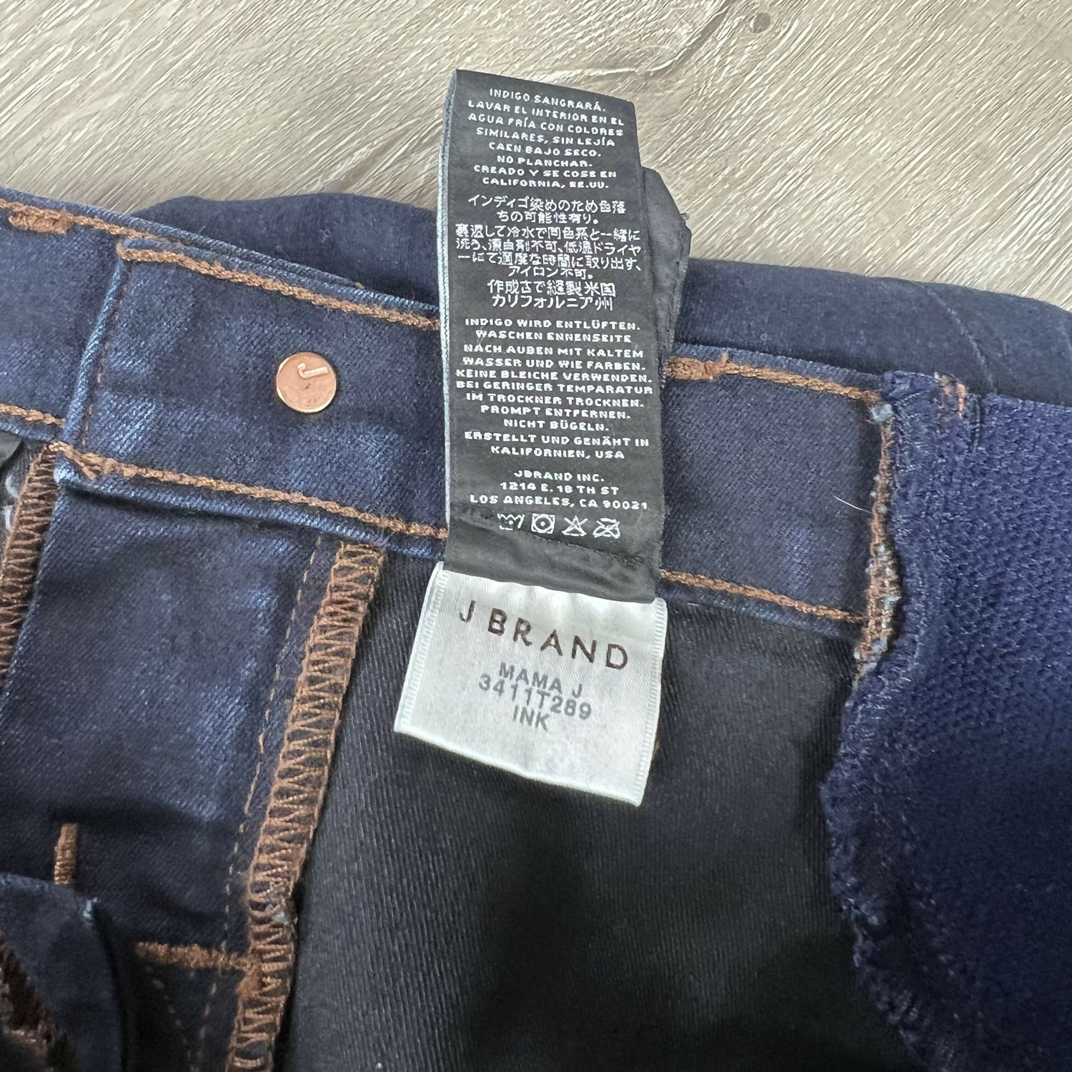 J Brand Mama J Super Skinny Maternity Jeans Navy Blue 25