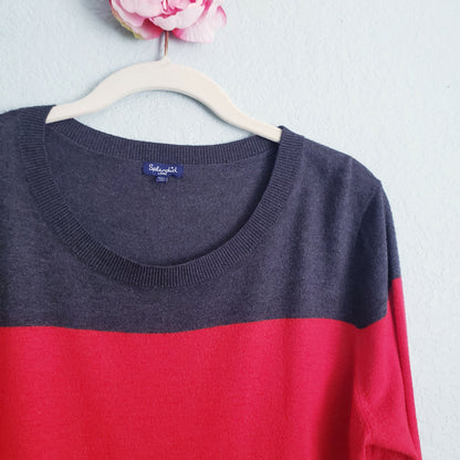 Splendid Long Sleeve Striped Sweater - Stripes - Multi - L