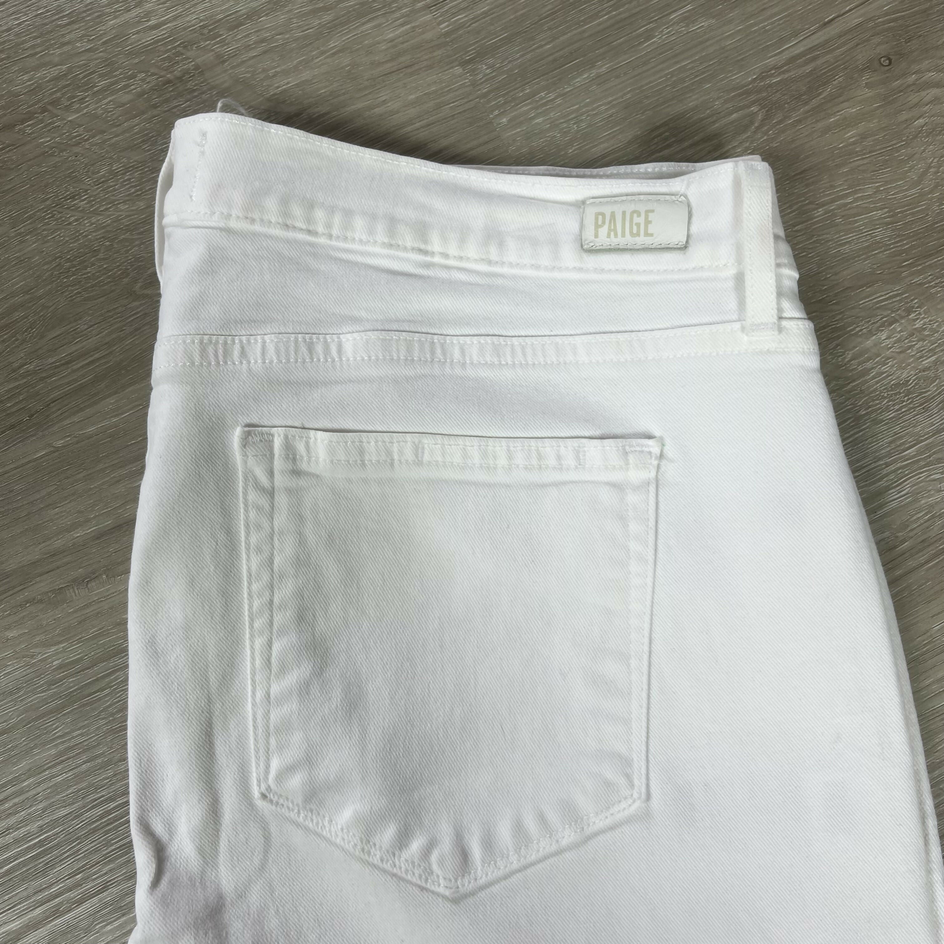 Paige Maternity Straight Leg Jeans - /White - 32M