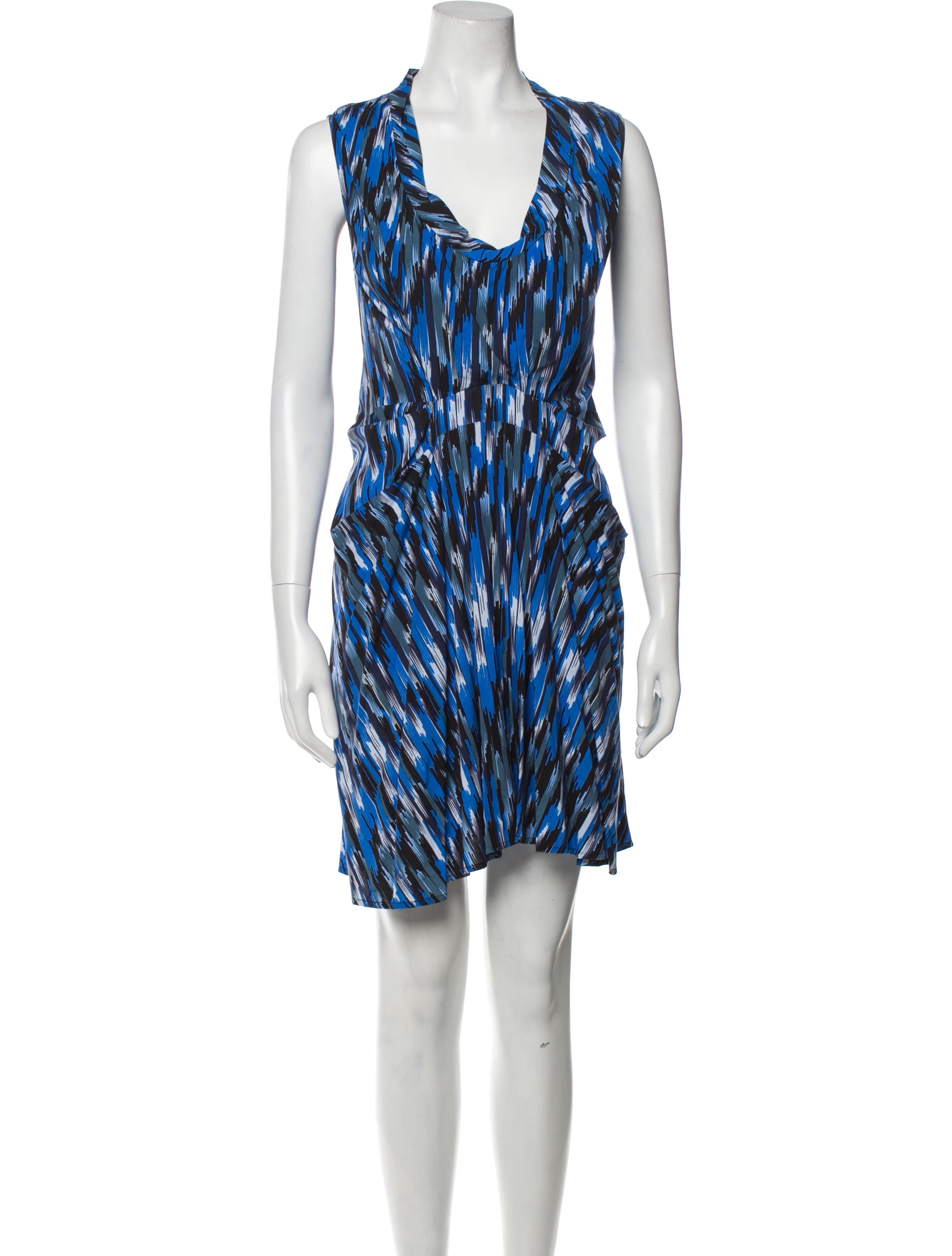 Thakoon Addition Sleeveless Drape Detail Mini Dress