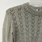 English Factory Eyelet Fuzzy Knit Sweater - /Gray - S