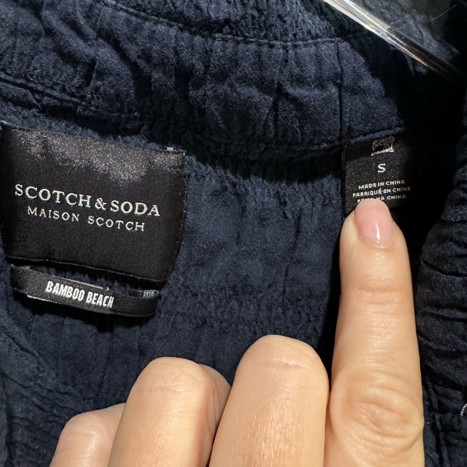 Scotch &amp; Soda Short Sleeve Smocked Button-Down Shirt - /Navy - S