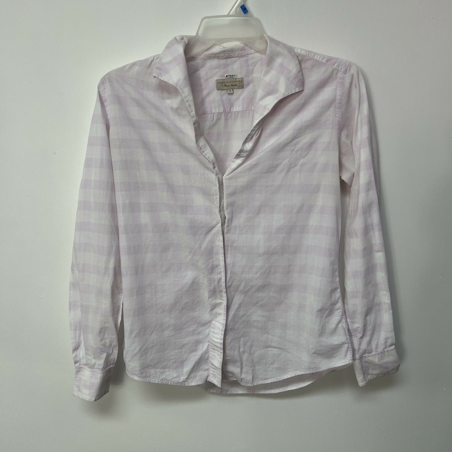 Sarah Alexandra Shapeable Collar Button Up Signature Shirt - Plaid - Pink Multi/Blossom Boss - 8