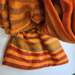 Ecualama putumayo baby alpaca wool throw blanket sofa cover queen burnt orange