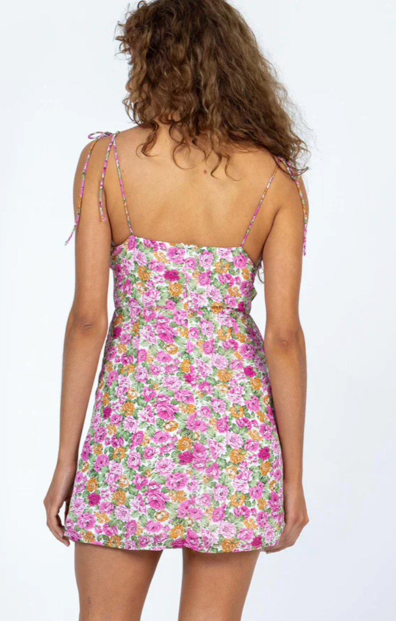 Princess Polly Floral Tie Shoulder Mini Dress