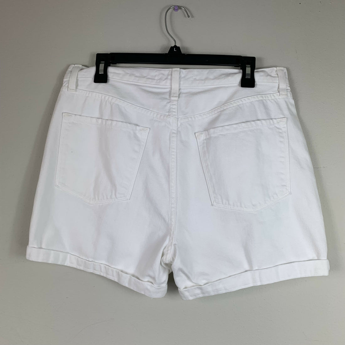 J Brand Upcycled Denim Jean Shorts - White - 32