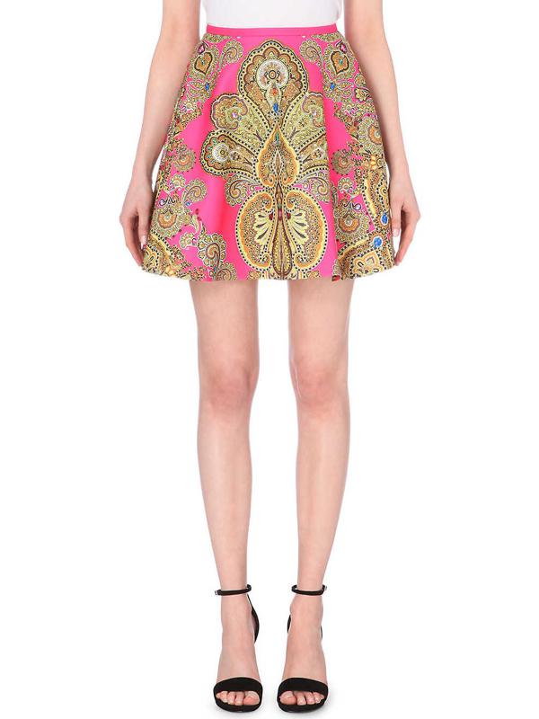 Ted Baker London A-Line Paisley Print Skirt - Floral - Pink Multi/Pink - 2