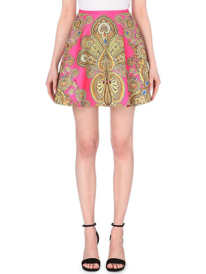 Ted Baker London A-Line Paisley Print Skirt - Floral - Pink Multi/Pink - 2