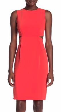 Trina Turk Side Cutout Sleeveless Mini Dress - /Orange