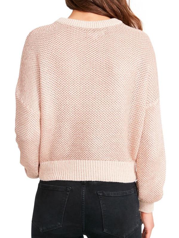 BB Dakota by Steve Madden Heat is On Sweatercream Champagne cropped sweater