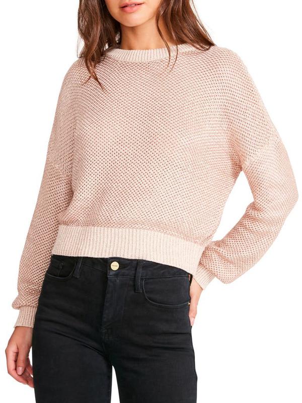 BB Dakota by Steve Madden Heat is On Sweatercream Champagne cropped sweater