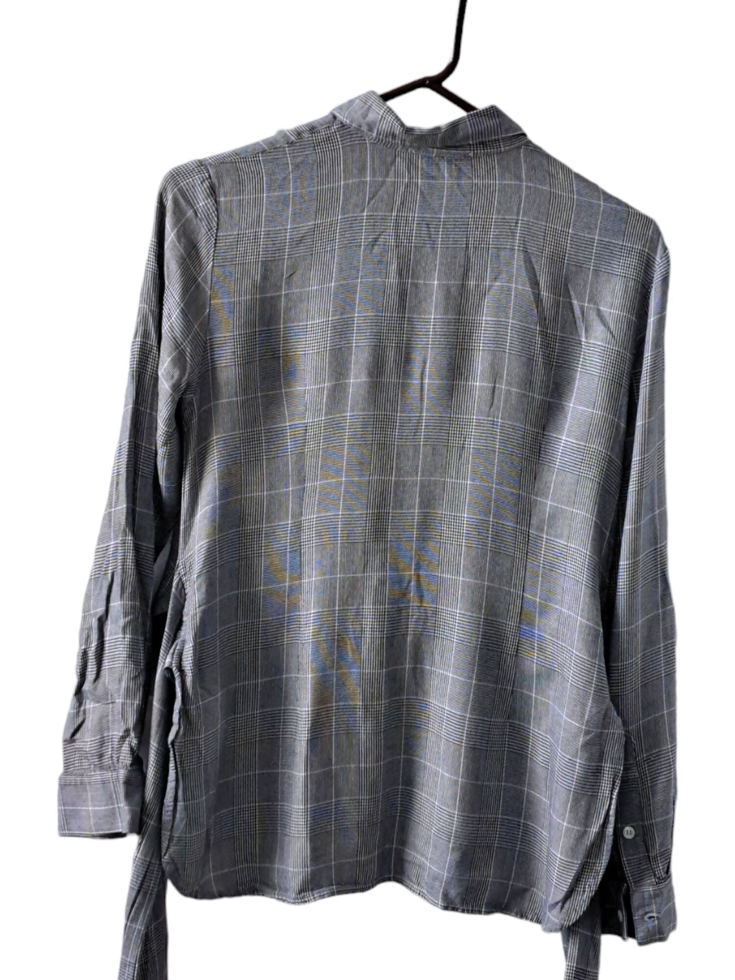 Bailey 44 Hold Me Tight Tie Button-Down Shirt-Plaid-Gray Multi/Plaid -Small