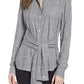 Bailey 44 Hold Me Tight Tie Button-Down Shirt - Plaid - Gray Multi/Plaid - M