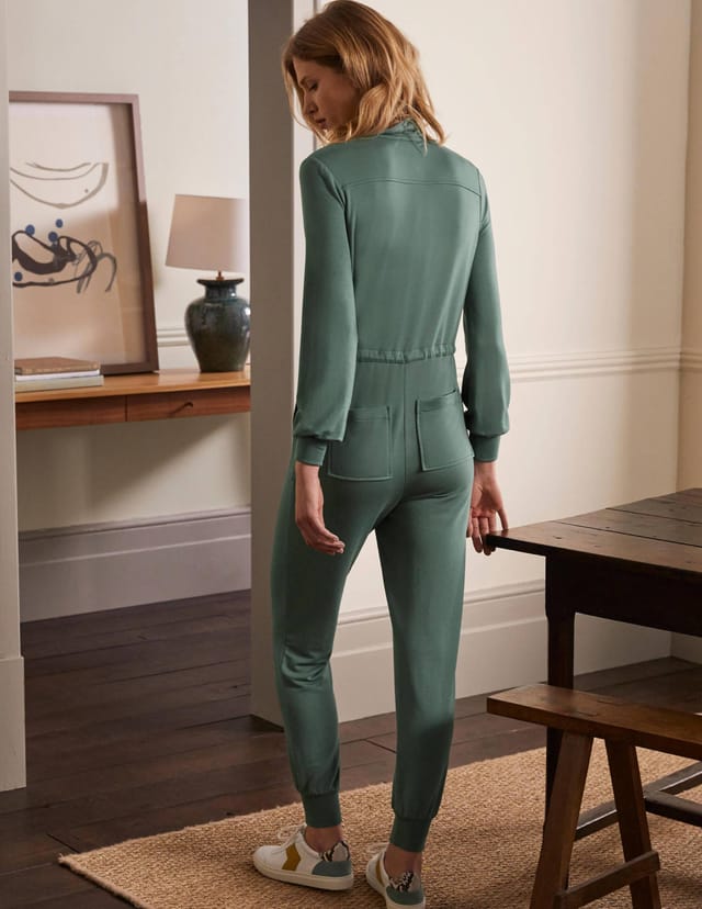 Boden Utility Jersey Jumpsuit - /Green - 14