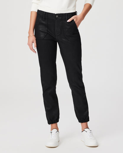 Paige Mayslie Luxe Coated Jogger - /Black