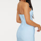 PrettyLittleThing Light Blue Bandage Bodycon Dress / L