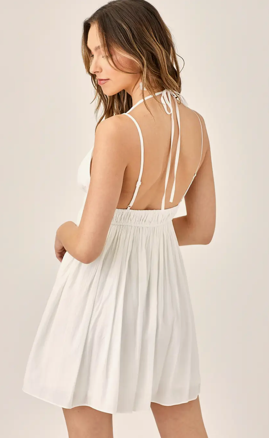 Mustard Seed White Linen Flowy Mini / S NWOT