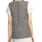 Short Sleeve Faux-Leather Tweed Sheath Dress - /Beige Multi - S