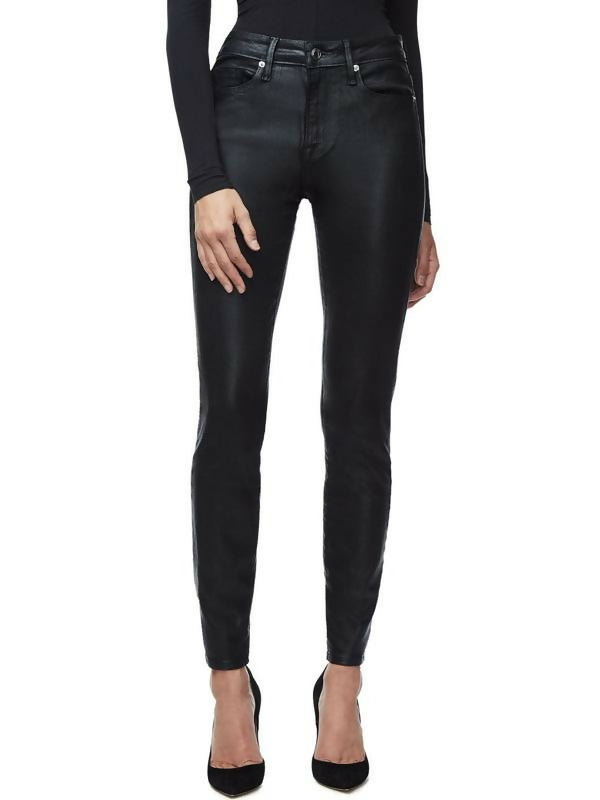 Good American Coated High Waist Skinny Jeans-Black-20