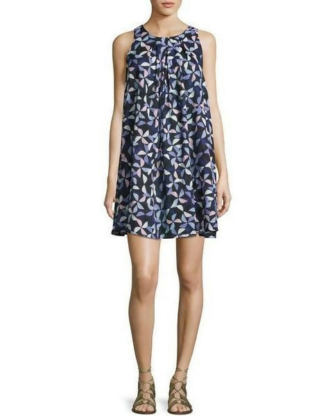 Kate Spade New York Spinner Tie Back Shift Dress Geometric Navy Multi/Rich Navy/M