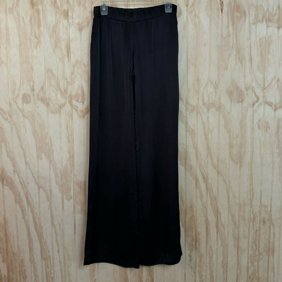 Reconnect Satin Wide Leg Maternity Pants - Black - MM NWT