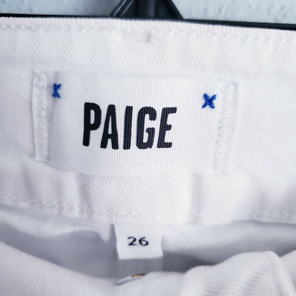 Paige Claudine with Wide Waistband + Double Button - /White - 26