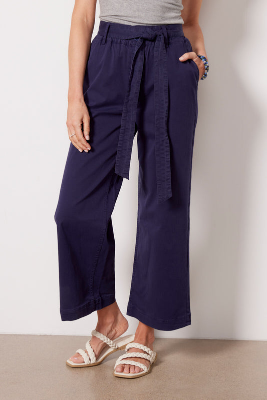 Michael Stars Kenya Wide Leg High Rise Pant - /Navy