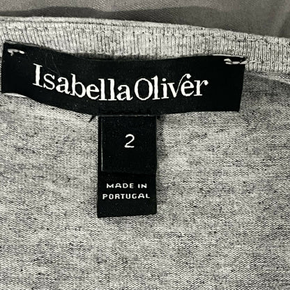 Isabella Oliver Maternity Long Sleeve Scoop Neck Gold Star Tee - Abstract - Gray Multi - 6M