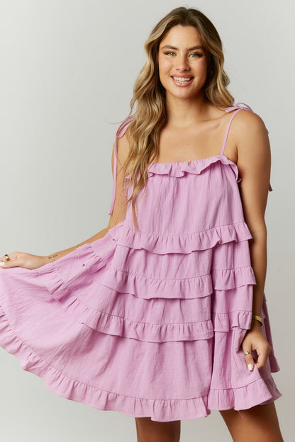 Peach Love Lavender Linen Tiered Mini / M