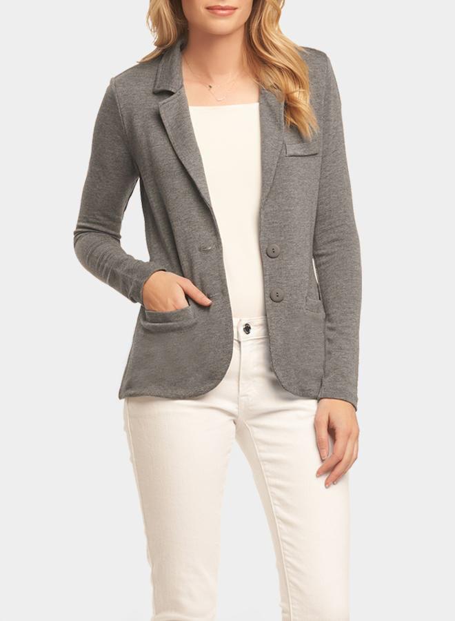 Tart  Long Sleeve 2-Button Soft Blazer - /Gray - S