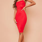 PrettyLittleThing Red Midi Dress / XS