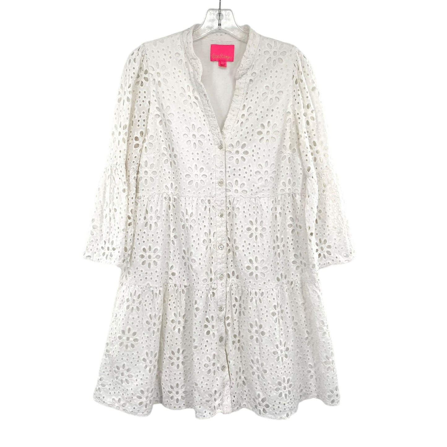 Lilly Pulitzer Hazelanne Eyelet Tiered Dress - /White - 12