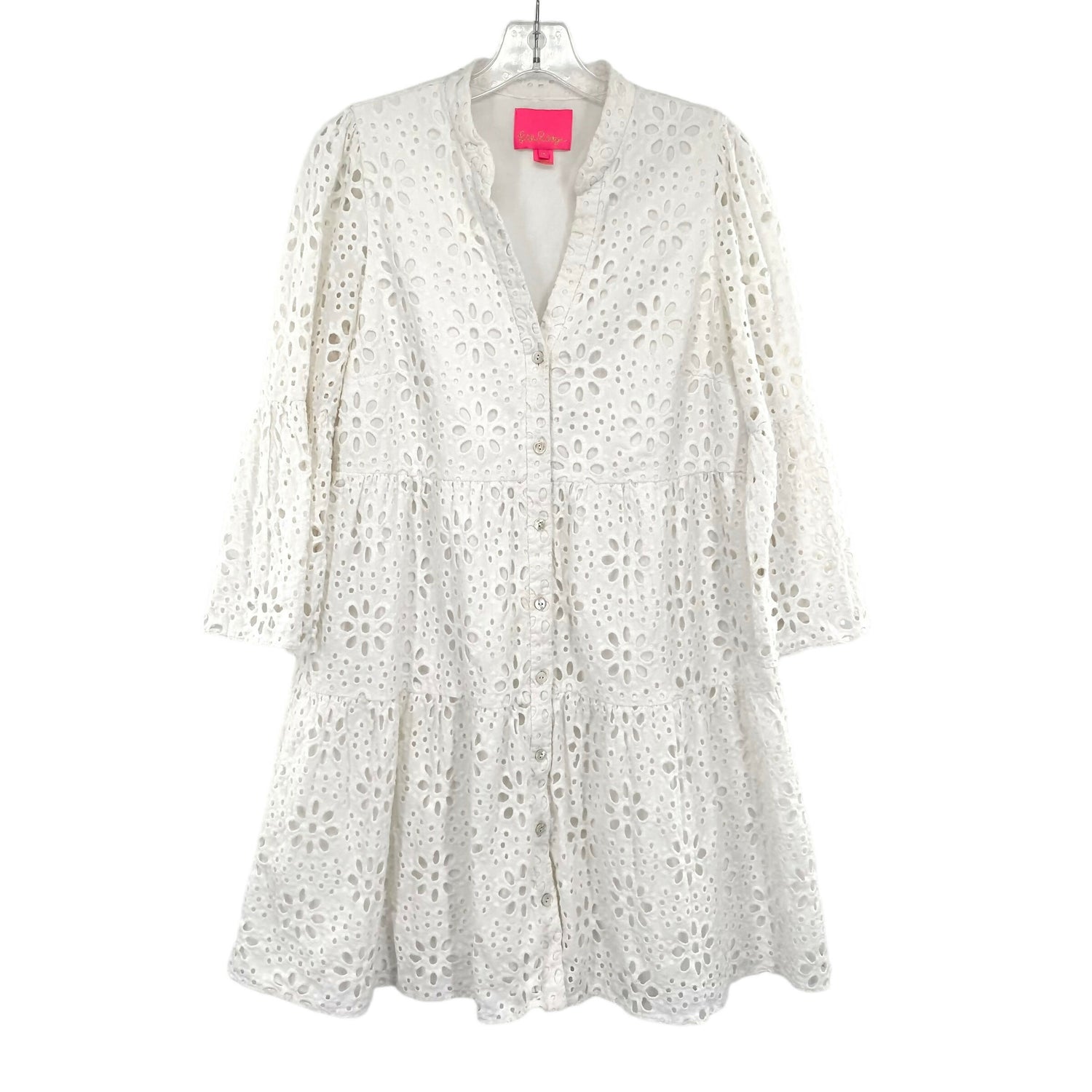 Lilly Pulitzer Hazelanne Eyelet Tiered Dress - /White - 12