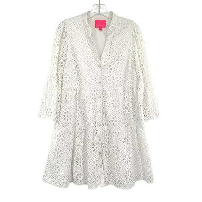 Lilly Pulitzer Hazelanne Eyelet Tiered Dress - /White - 12