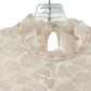 REISS Cream Lace Chiffon Dress Size 10 Long Formal Wedding Party Sleeveless