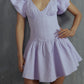 One And Only Lavender Drop Waist Short Sleeve / S