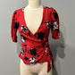 Yumi Kim Half Sleeve Paige Wrap Blouse - Floral - Red Multi/Floral Tango Red - S