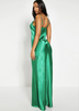 Asos Green Cowl Neck Maxi Dress / M