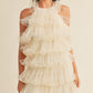 Mable Halter Tiered Ruffle Mini / S NWOT