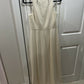 Halston Heritage Sleeveless Crew Neck Sheer-Insert Gown - White - 4