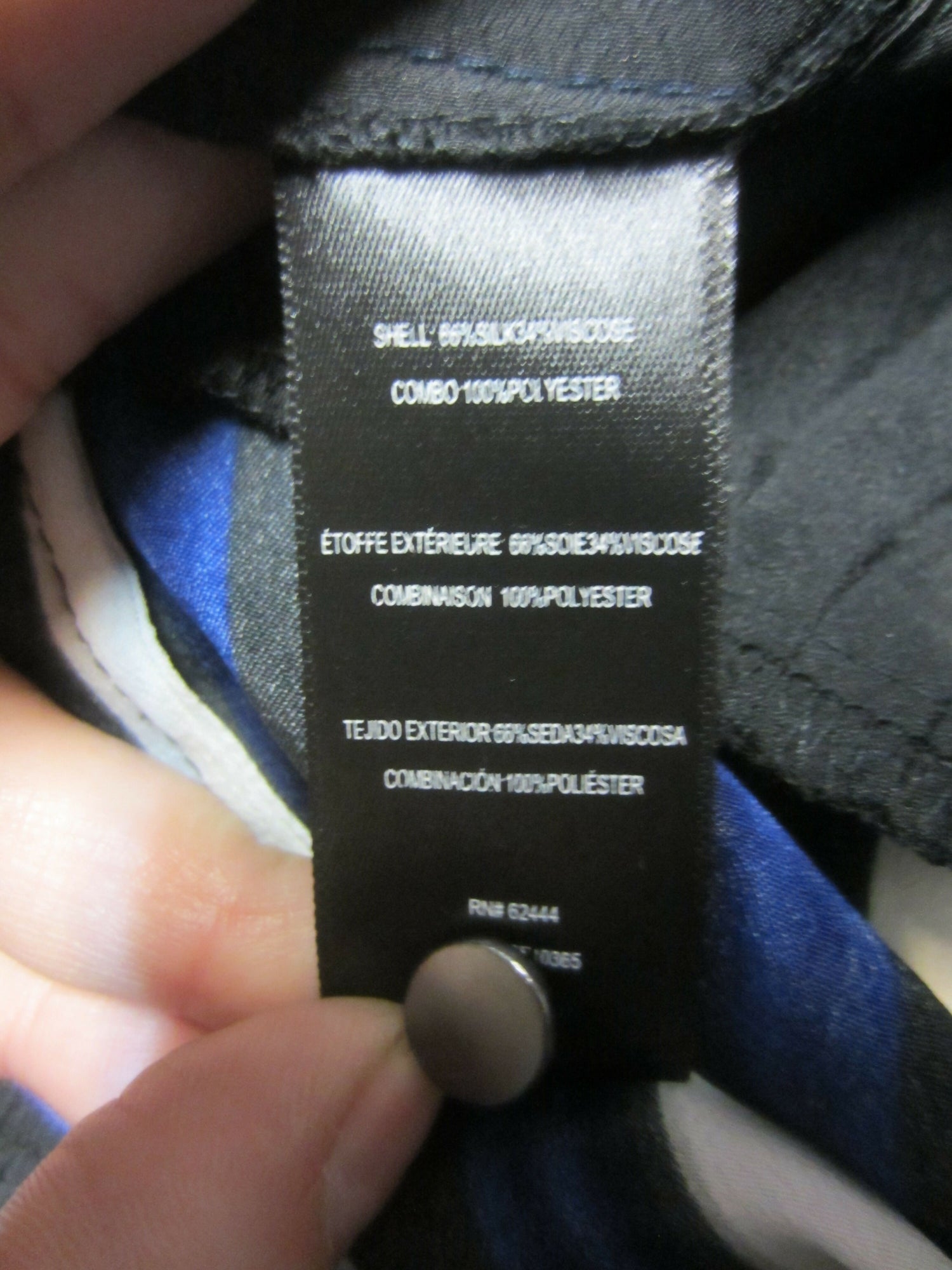 Nicole Miller NY Sleeveless Pleated Blouse - Geometric - Blue Multi/Multicolor - XS