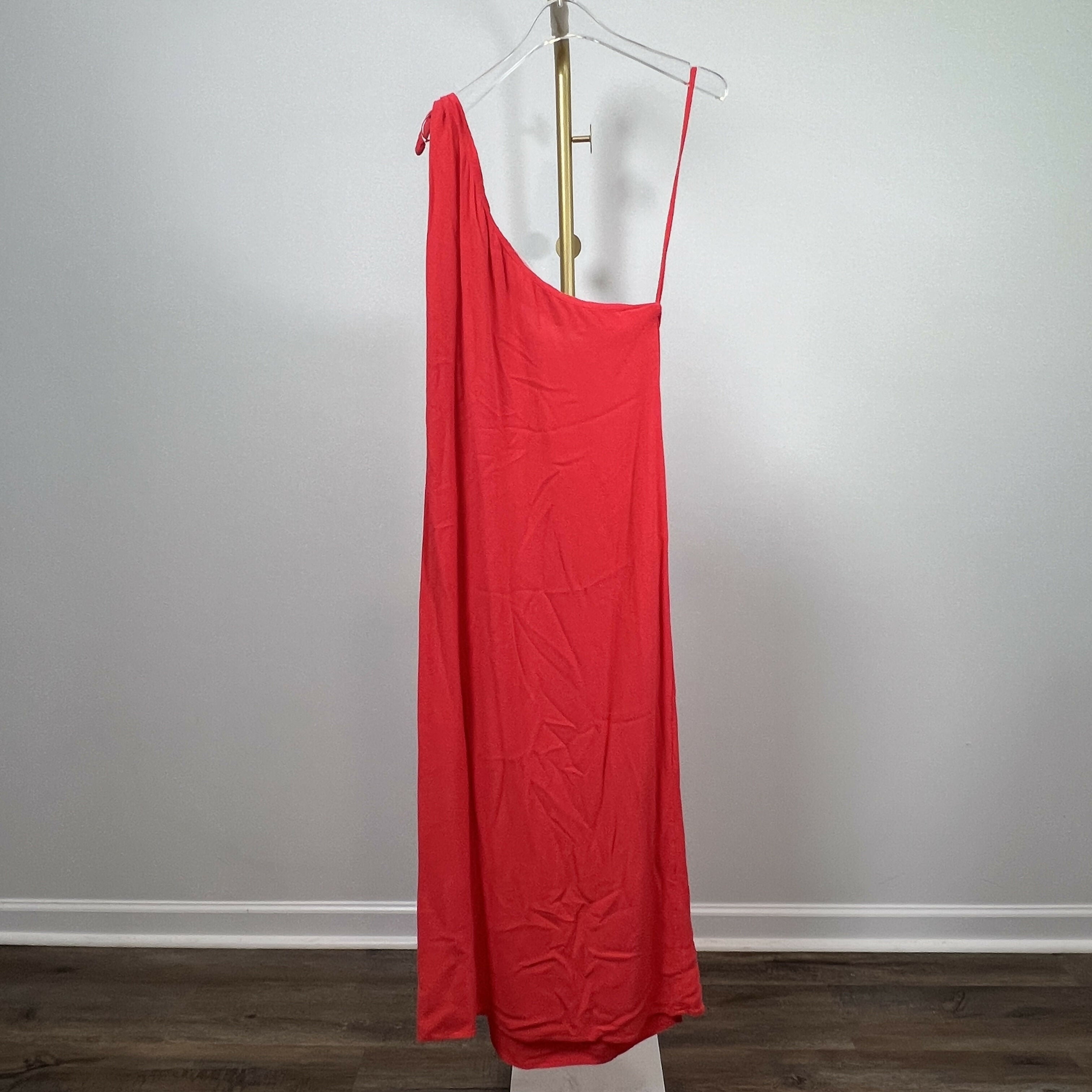 Mara Hoffman One Shoulder Camilla Cover-Up Dress Red /M