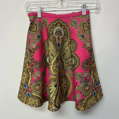 Ted Baker London A-Line Paisley Print Skirt - Floral - Pink Multi/Pink - 2