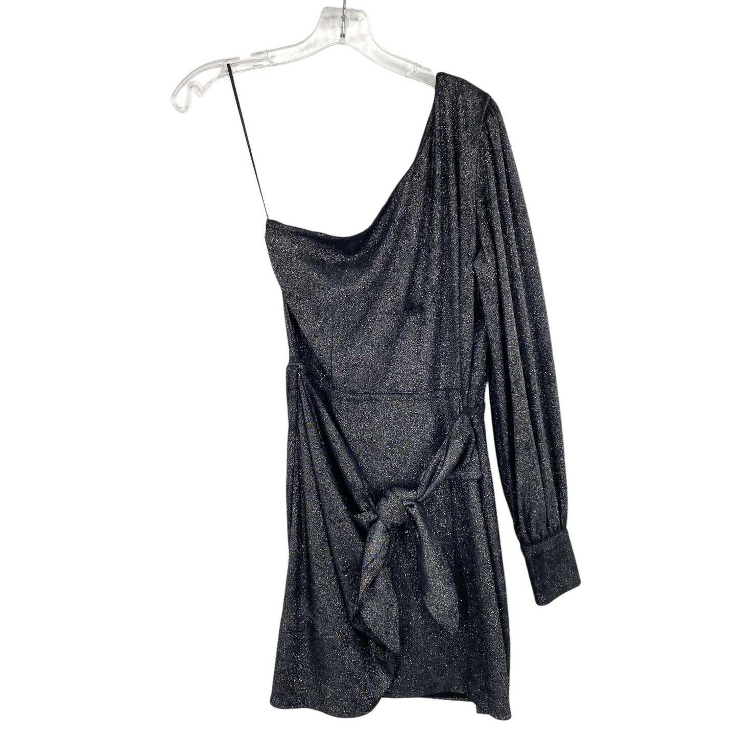 Yumi Kim Studio 54 Asymmetrical One Sleeve Mini Dress Gun Metal Size L