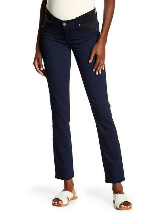 Paige Skyline Maternity Skinny Jean 31 Dark Navy Blue Wash